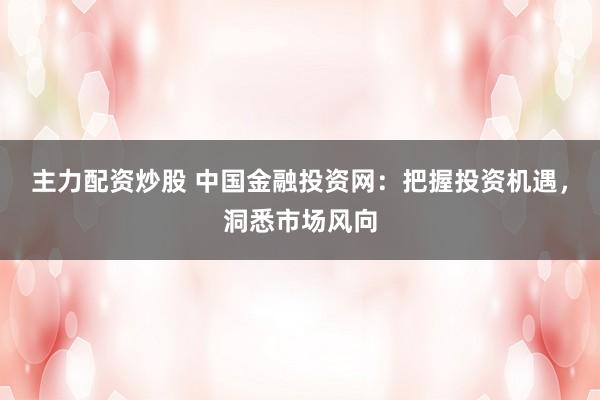 主力配資炒股 中國金融投資網(wǎng)：把握投資機遇，洞悉市場風向